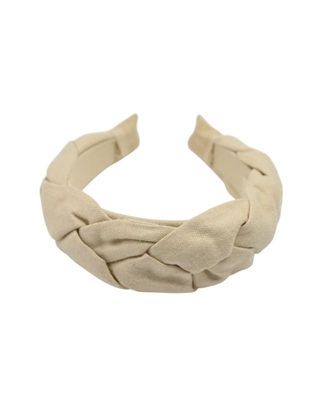 Rock N Rose Millicent Plaited Headband in Natural Linen